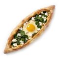 Pide Feta, Spinat und Ei