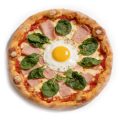 Pizza Prosciutto spinat ei